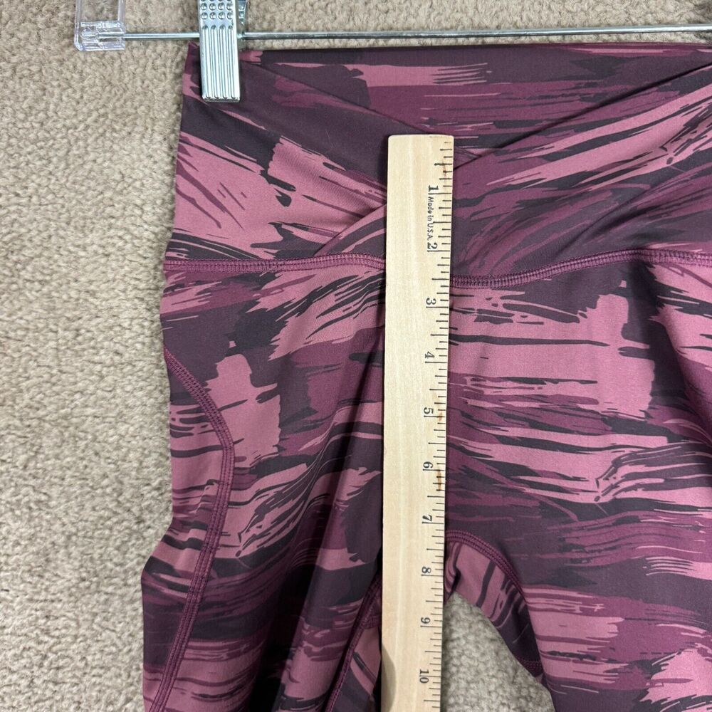 Alphalete Surface Legging Womens XS Burgundy Camo Pocket High Rise Gym Training - Picture 7 of 11